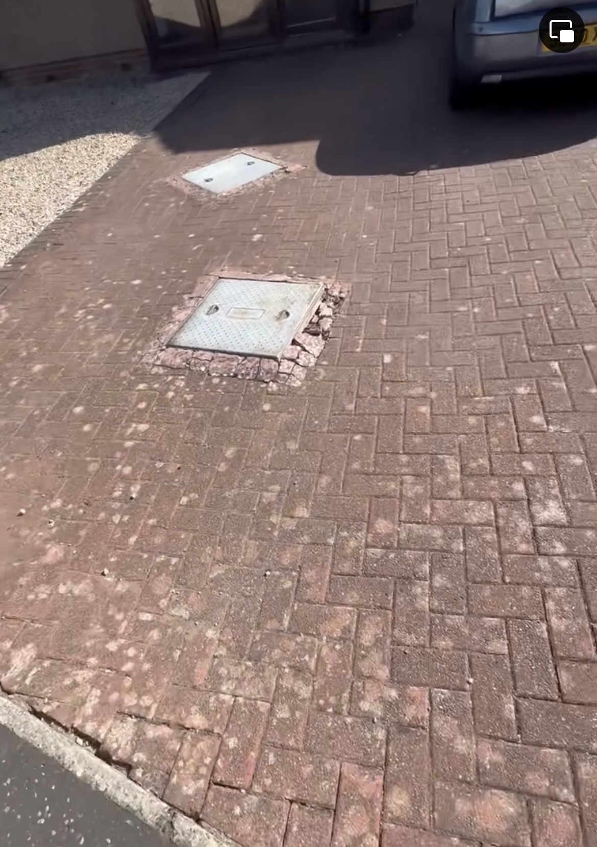 Emergency Manhole Repair & Block Paving Rebuild - Before installation